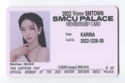 AESPA - 2022 WINTER SMTOWN : SMCU PALACE POSTCARD MEMBERSHIP
