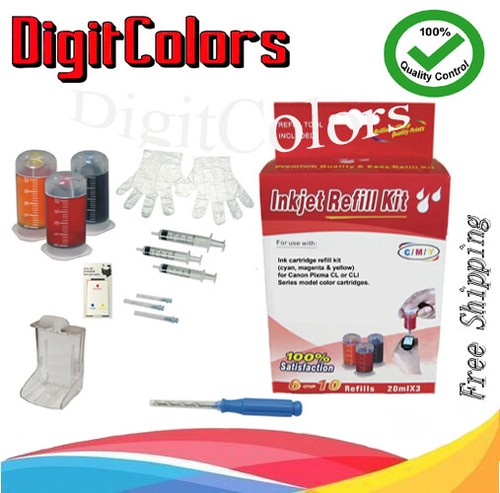 Kit de recarga de tinta para Canon PG245 CL246 negro cian magenta amarillo cartucho de tinta - Imagen 3 de 3
