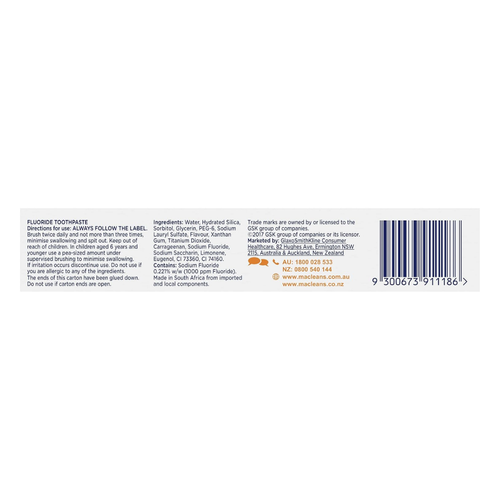 Macleans Little Teeth Toothpaste 63g 4-6 years - Picture 5 of 7