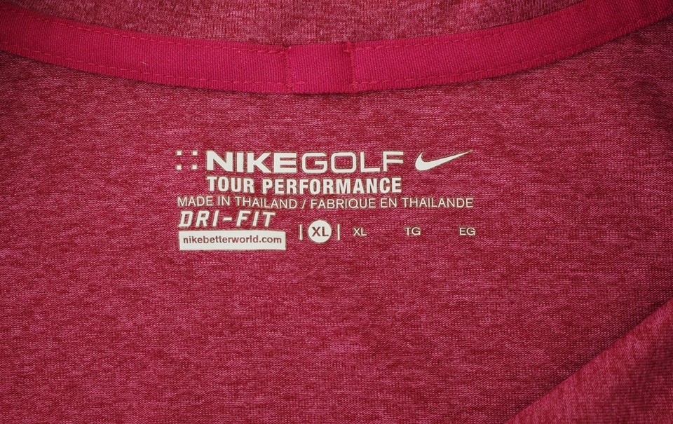 Nike Golf DriFit Pink Lightweight Casual Golf Polo Shirt Mens Sz XL eBay