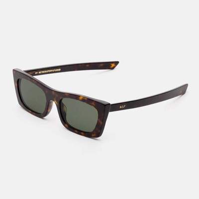 Sunglasses RSF Retrosuperfuture Fred NC2 53 21 145 Havana Green Lens New 100% Au