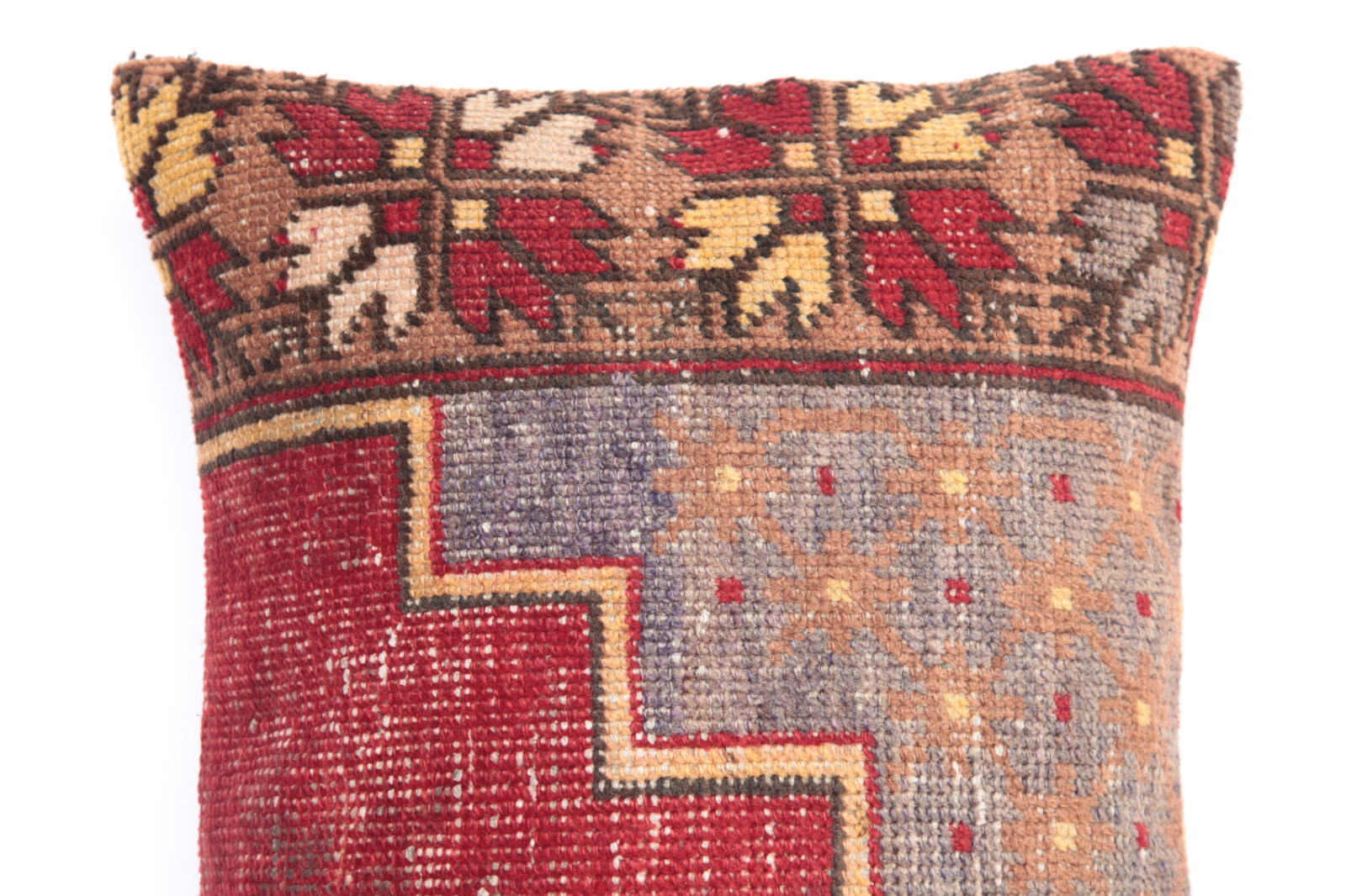 24X16 pillow,red tone pillow,Vintage rug pillow, lumbar pillows,throw