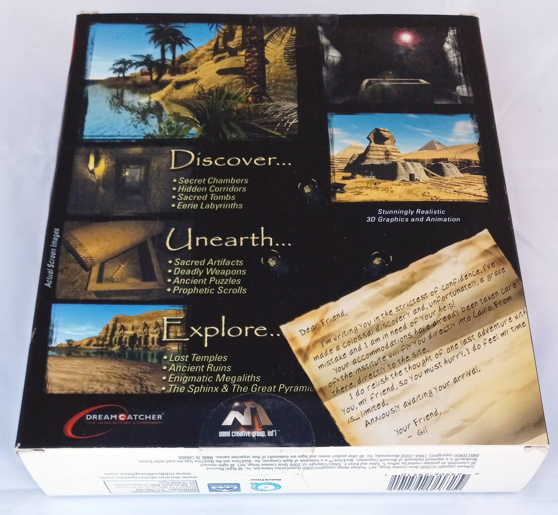 Riddle of the Sphinx An Egyptian Adventure PC CD Game Sealed