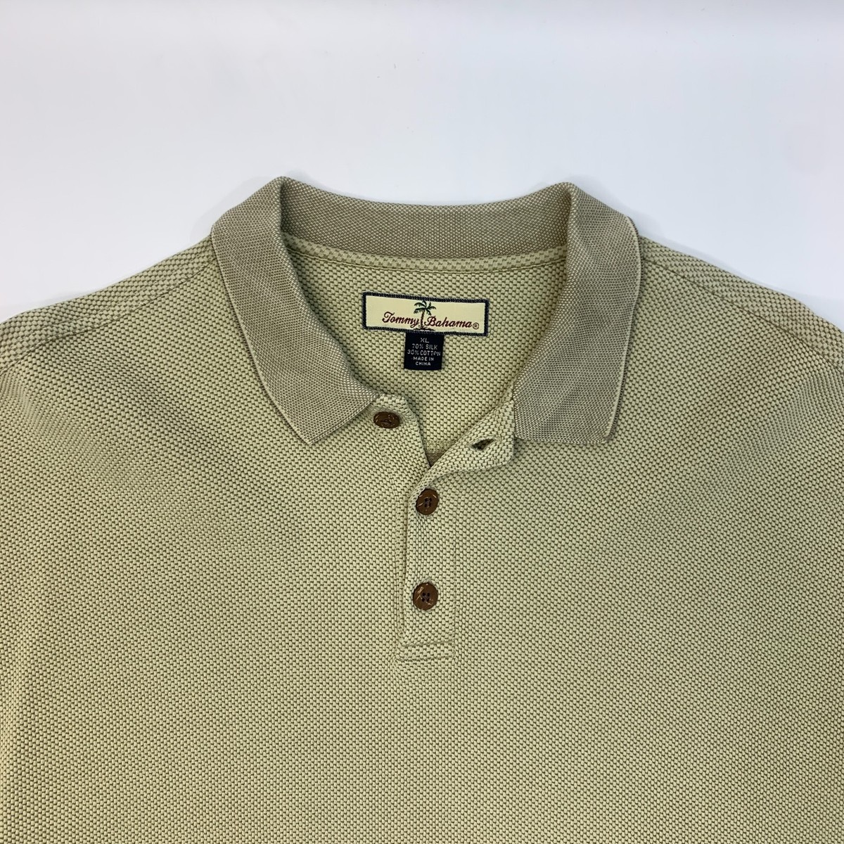 Vintage Tommy Bahama Silk Blend Polo Shirt Mens Extra Large