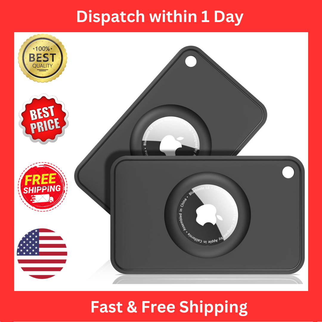 2-Pack Slim Silicone Wallet Holder for Apple Airtag - Airtag Card Case