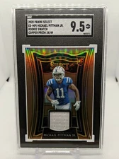 Rookie MICHAEL PITTMAN /49 Copper Prizm 2020 Panini Select Swatch Patch SGC 9.5