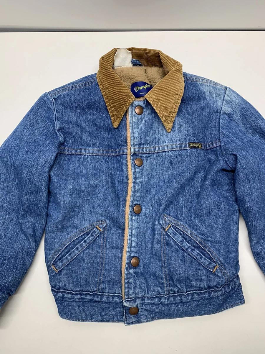 Vintage wrangler sherpa lined denim clearance jacket