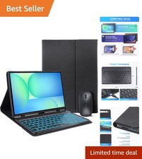 Lightweight Folio Cover for Galaxy Tab S10 with Adjustable Backlit Keyboard