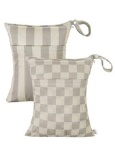 ALVABABY 2pcs Cloth Diaper Wet Dry Bags Waterproof Reusable with Two Zippered...