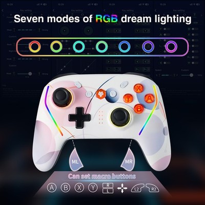 Wireless Controller w/Turbo Programmable For Switch 2 OLED/Lite PC IOS Gamepad