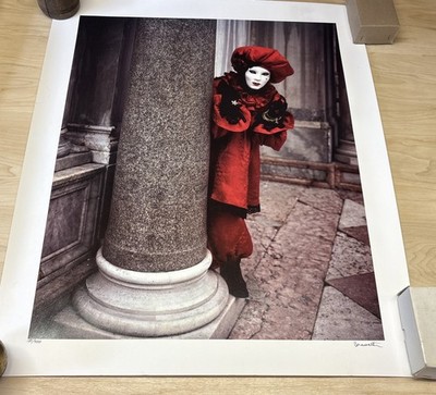Venedig Karneval Foto Kunstdruck von Weldon Brewster 24'' x 29'' limitierte Auflage Signiert