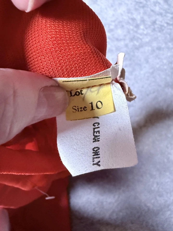 Vintage High Waist Orange Pants Womens XS flare Bell Bottom 70s - Image 4 of 4