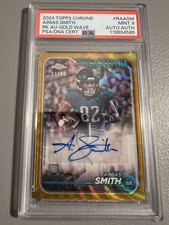 2024 Topps Chrome - Ainias Smith - Rookie Auto Gold Wave Refractor /50 - PSA 9