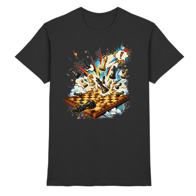 Schach Chess Spiel Taktik Geschenk - Premium Shirt