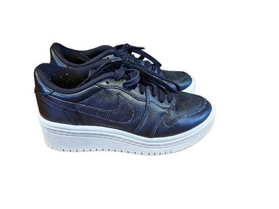 NIKE Air Jordan 1 Retro Low Lifted Black Phantom Black  Women's 7 Minimalist 