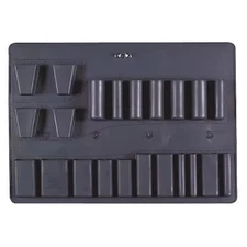 Platt C Pallet Storage Case Set, 17-1/4X12-1/4X1/2, Black