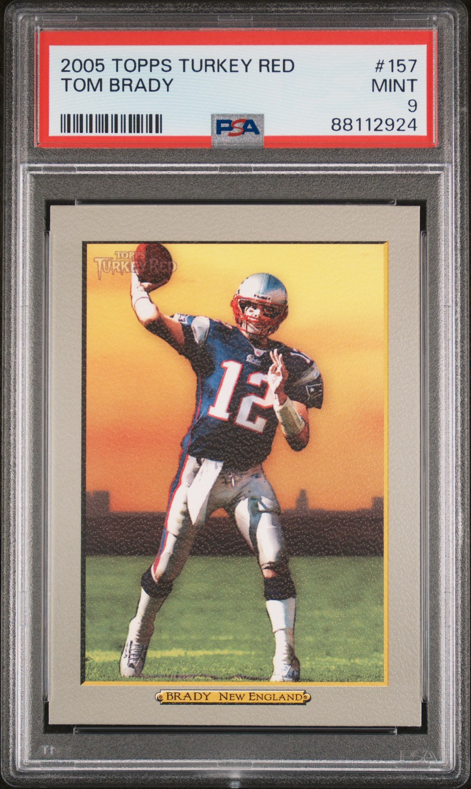 2005 Topps Turkey Red #157 Tom Brady PSA 9