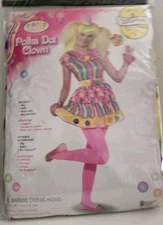 Circus Sweetie Polka Dot Clown Juniors Costume One Size Up To Size 9       B0936