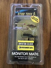 2016 Comic Con Star Trek 24K Enterprise MonitorMate 2" Bobble Ship