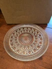 Vintage Federal Windsor Button and Cane 11" Clear Glass Serving Plate