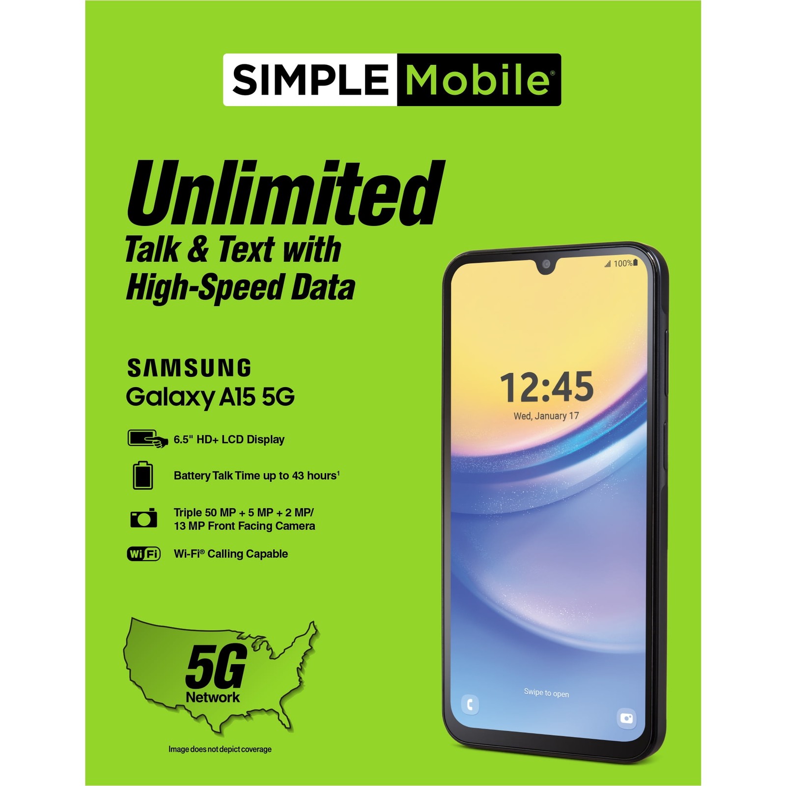 Samsung A15 SMARTPHONE 😎  PHONE WITH $30 SIMPLE MOBILE UN