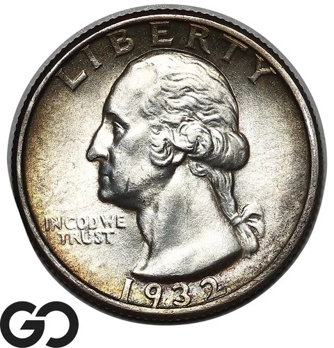 1932 Washington Quarter, Nice Choice BU++ First Year Issue