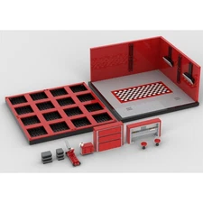 Compatible Sports Car Display Stage / Garage Workshop Building Toys Set 879