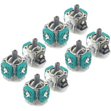 8-Pc Red Metallic 3D Analog Joystick Replacement for Xbox One/PS4 Controllers