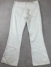 Vintage 70s Levis Pants Fits 34x31 White Sta-Prest Big E Gold Tab Bootcut Flare