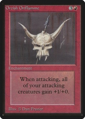 Orcish Oriflamme # (MP) Beta Edition MTG