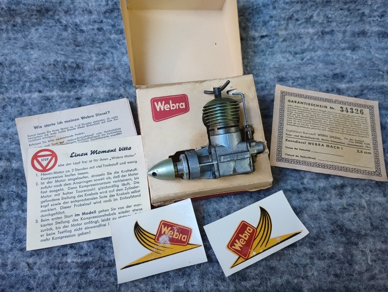 50s Webra 2.5 R Outboard Motor Gas Powered In Box