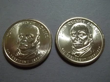 UNC.   P, D  J. Q. Adams Presidential Dollar Coins  (PP6)