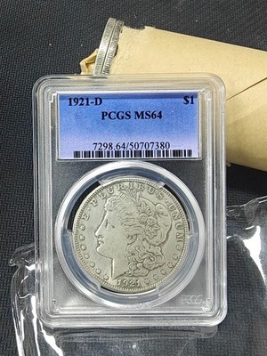 1921-D Morgan Silver Dollar Denver Mint 90% Silver