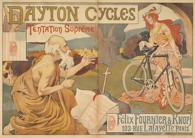 Vintage Jugendstil Poster Wandbild - Dayton Cycles Design Wohndeko