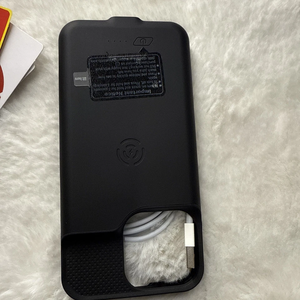 Estuche de batería de carga inalámbrica delgado cargador externo de respaldo para iPhone 13 Pro Foto 4 de 4