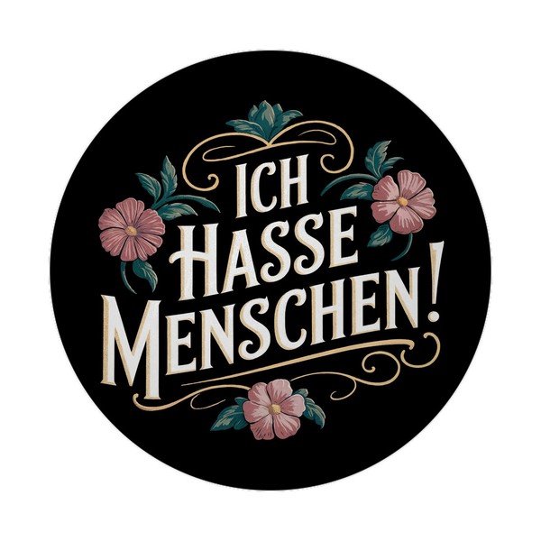 Ich Hasse Menschen Blumensprache Magnet Mit FlaschenöFfner Rund-image