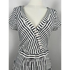 MAEVE by ANTHROPOLOGIE Textured MIdi Faux-Wrap Dress (Womens: Small)