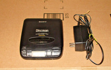 Sony DISCMAN D-33 Black Dual D/A Converter System CD Compact Player Mega Bass