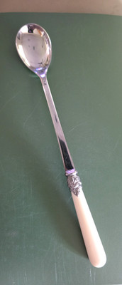EME Napolean-Ivory Stainless Iced Tea Spoon Glossy 18/10 Italy Inox - 8 3/8''