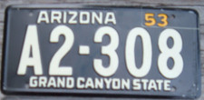 ARIZONA 1953 General Mills Wheaties Post Cereal license plate A2 - 308