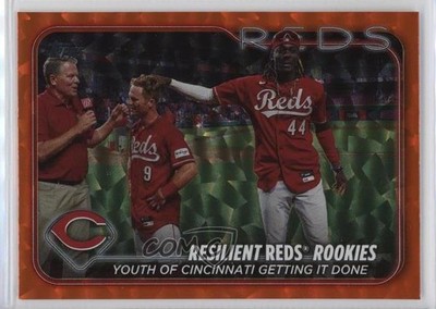 2024 Series 1 Orange Crackle Foil Elly De La Cruz Cincinnati Reds Rookie RC uk2