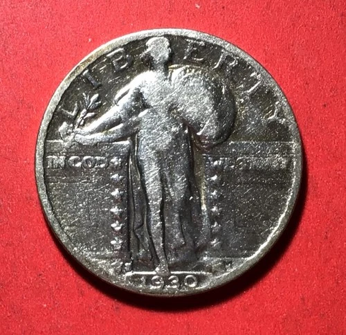 1930S US Standing Liberty SILVER Quarter! "San Francisco" Mint VG Details! Coin!
