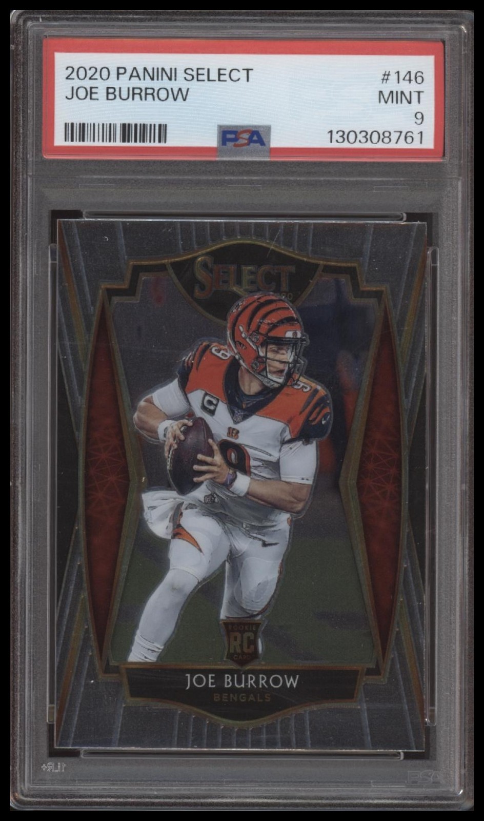 2020 Panini Select #146 Joe Burrow Rookie Card PSA 9