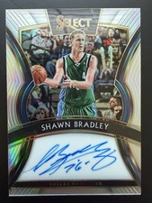 2019-20 Panini Select Signatures Shawn Bradley 34/199 On Card Auto Dallas 