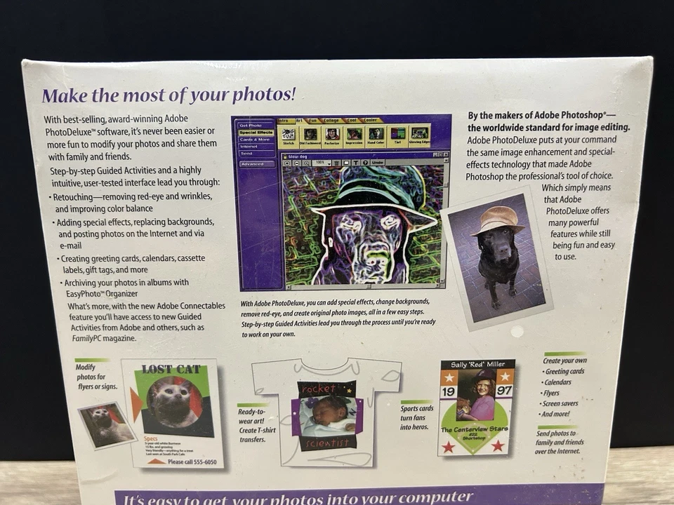 Vintage Adobe Photo Deluxe 2.0 For Windows CD-ROM Software System New & Sealed - Image 4 of 4