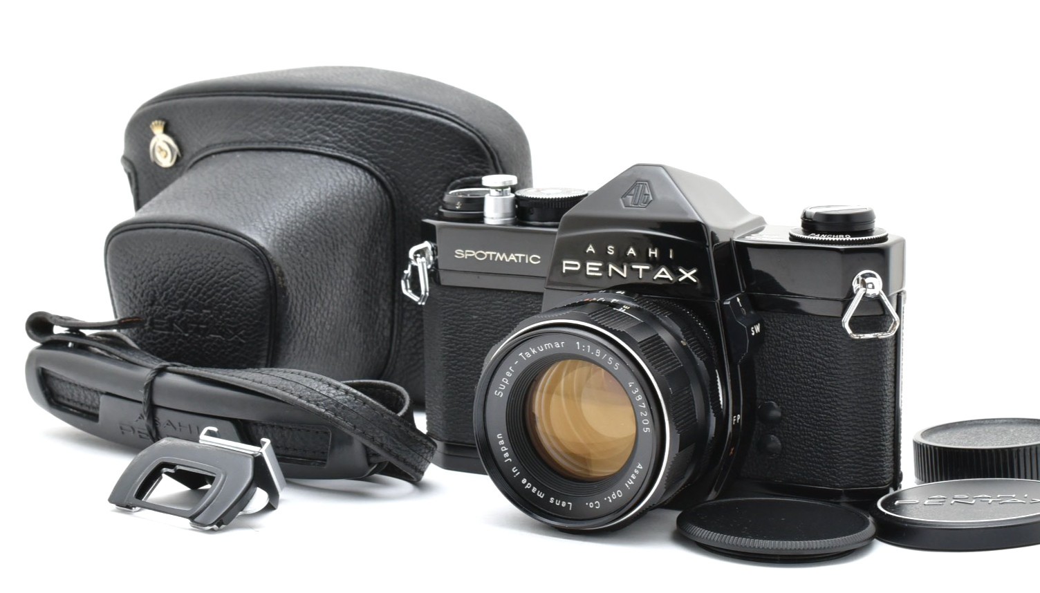 tested【ALMOST MINT】Pentax SP black/ Super Takumar 55mm F/1.8