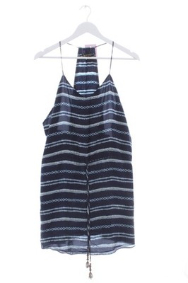 VIX PAULA HERMANNY Trägerkleid Damen Kleid Gr. DE 38 weiß-dunkelblau Casual-Look
