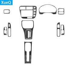 24pcs Real Carbon Fiber Full Interior Dash Trim Rhd Kits For Honda Civic 1996-00