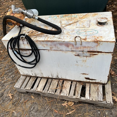#ad Fuel Transfer Tank 100 Gal W pump Used $350.00