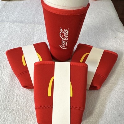 McDonald's Coca-Cola Red Cup Sleeves Set Restaurants & Fast Food. Set of 4. 